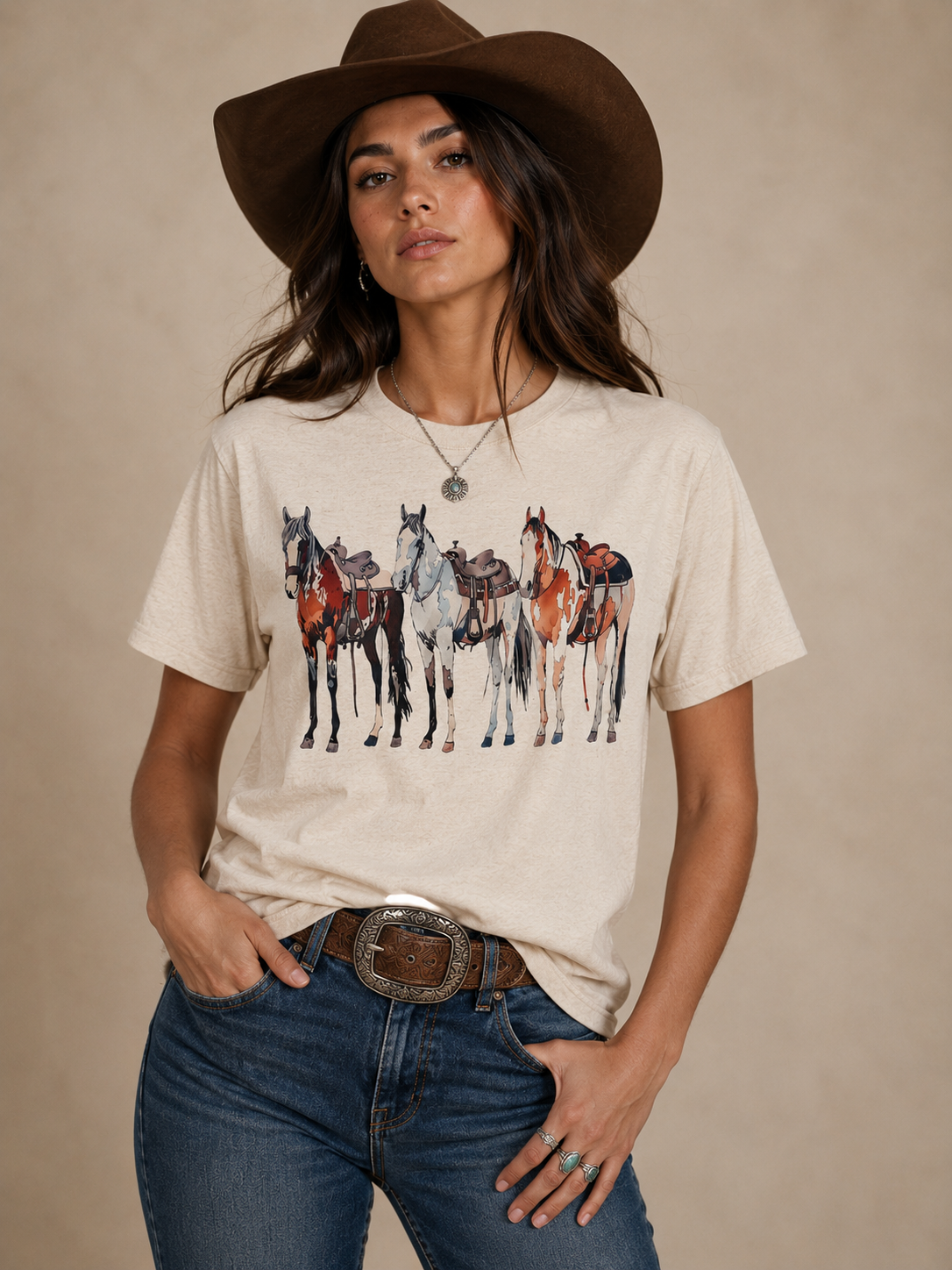 Painted Horses-Western Tee