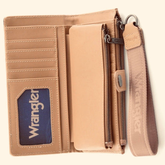 Wrangler Lucky Horseshoe Print Wallet Wristlet