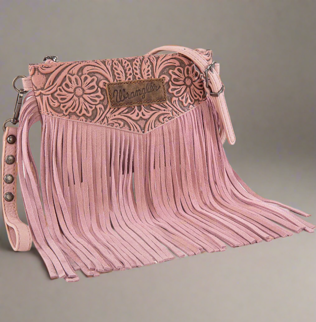 Wrangler Crossbody Wristlet Fringe Bag