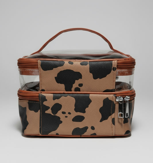 Makeup Bag Cow Print