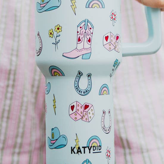Lucky Girl Western Tumbler with Handle
