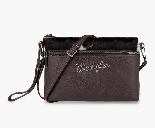 Wrangler Hair-On Collection Crossbody-Coffee