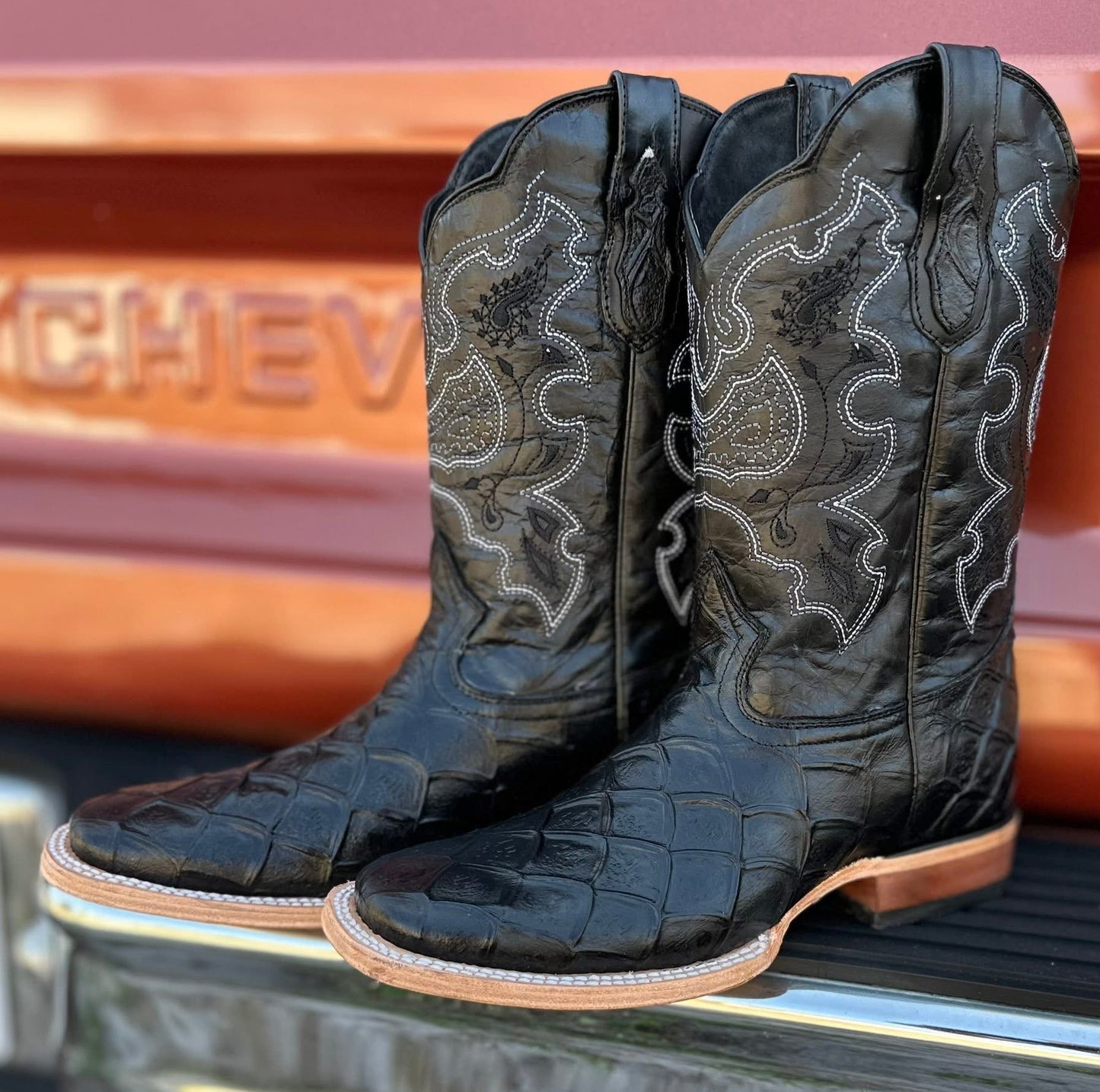 Men’s El General Rodeo Pirarucu Boots- Black