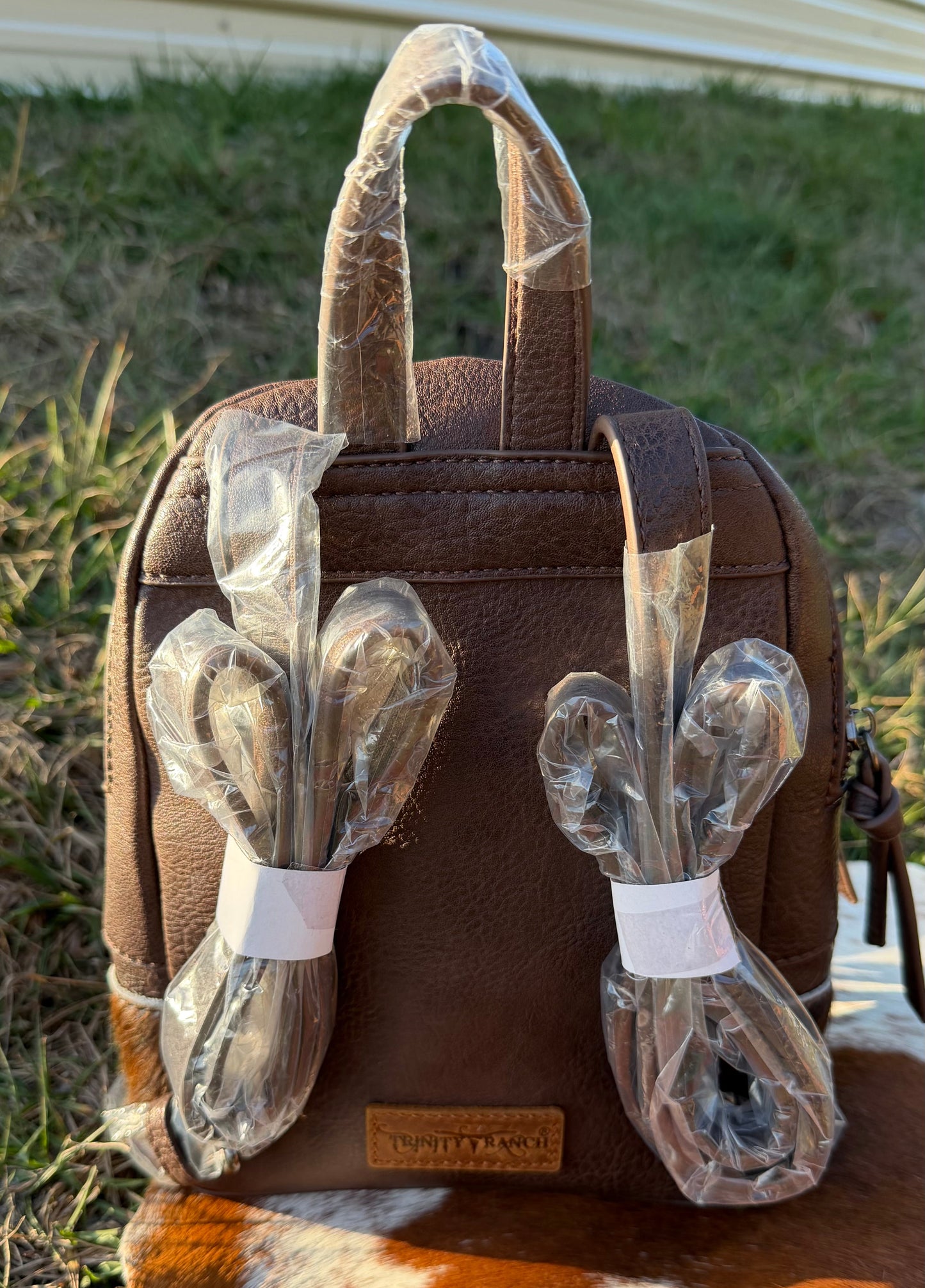 Hair-On Cowhide Mini Backpack