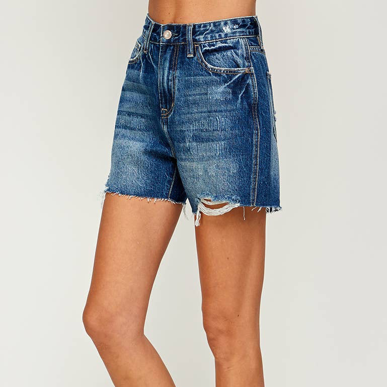 High Rise Denim Shorts