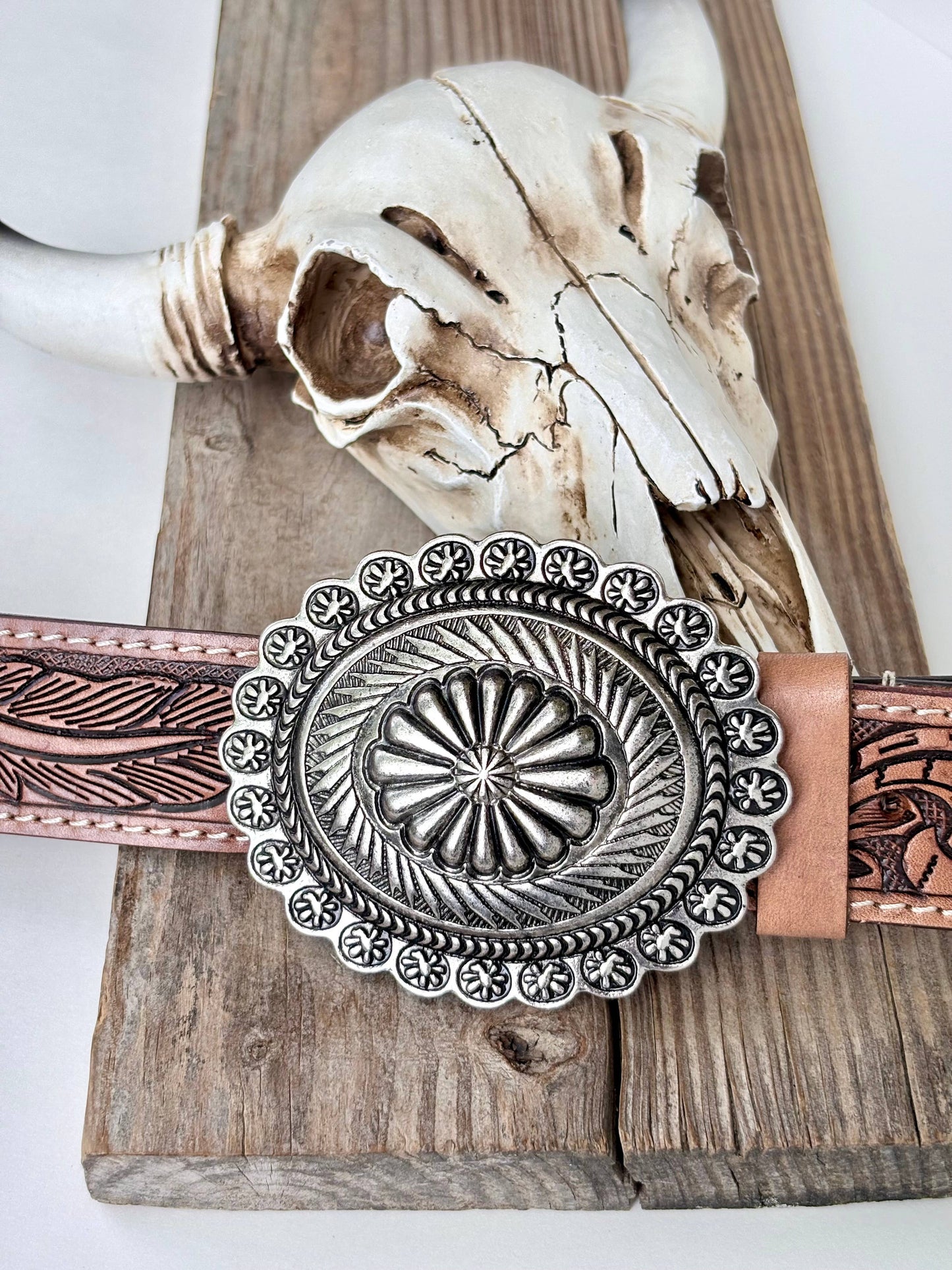 Western Concho Belt Buckle