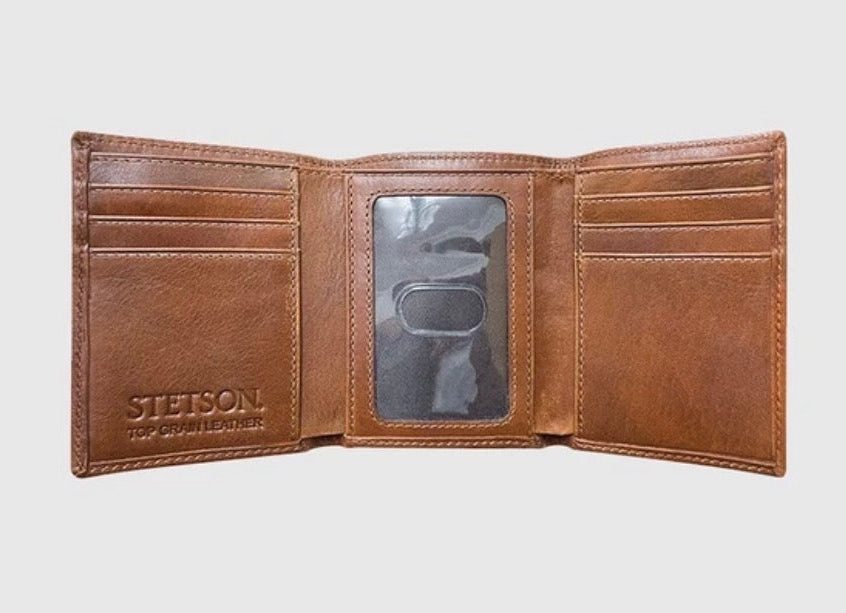 STETSON BASKETWEAVE EMBOSSED WALLET
