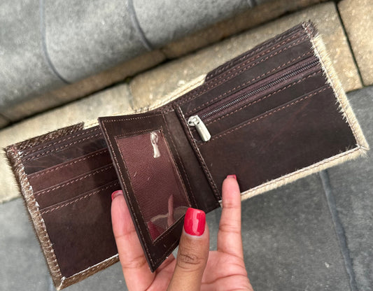 Assorted Hairon Cowhide Leather BillFold Wallet