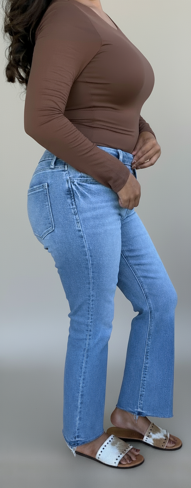 Women's High-Rise Cropped Flare Jeans