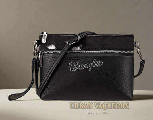Wrangler Hair-On Collection Crossbody-Black