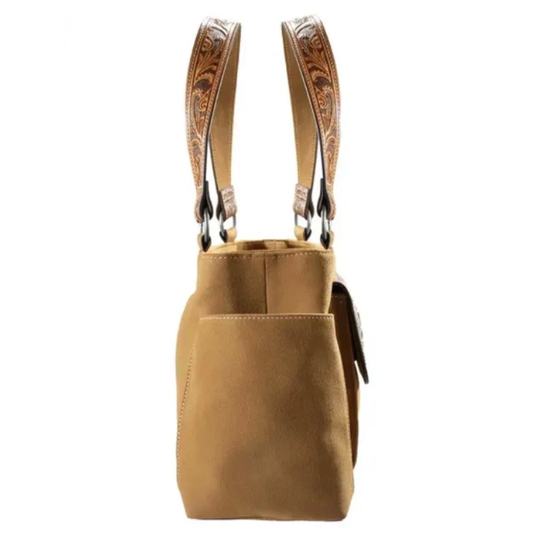 Women’s Ariat Evelyn Tooled Tan Leather Handbag