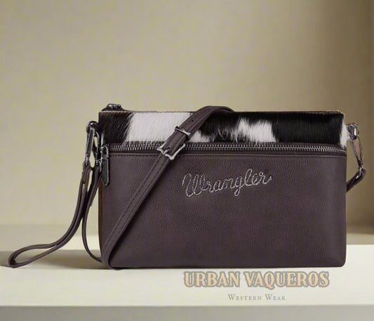 Wrangler Hair-On Collection Crossbody-Coffee