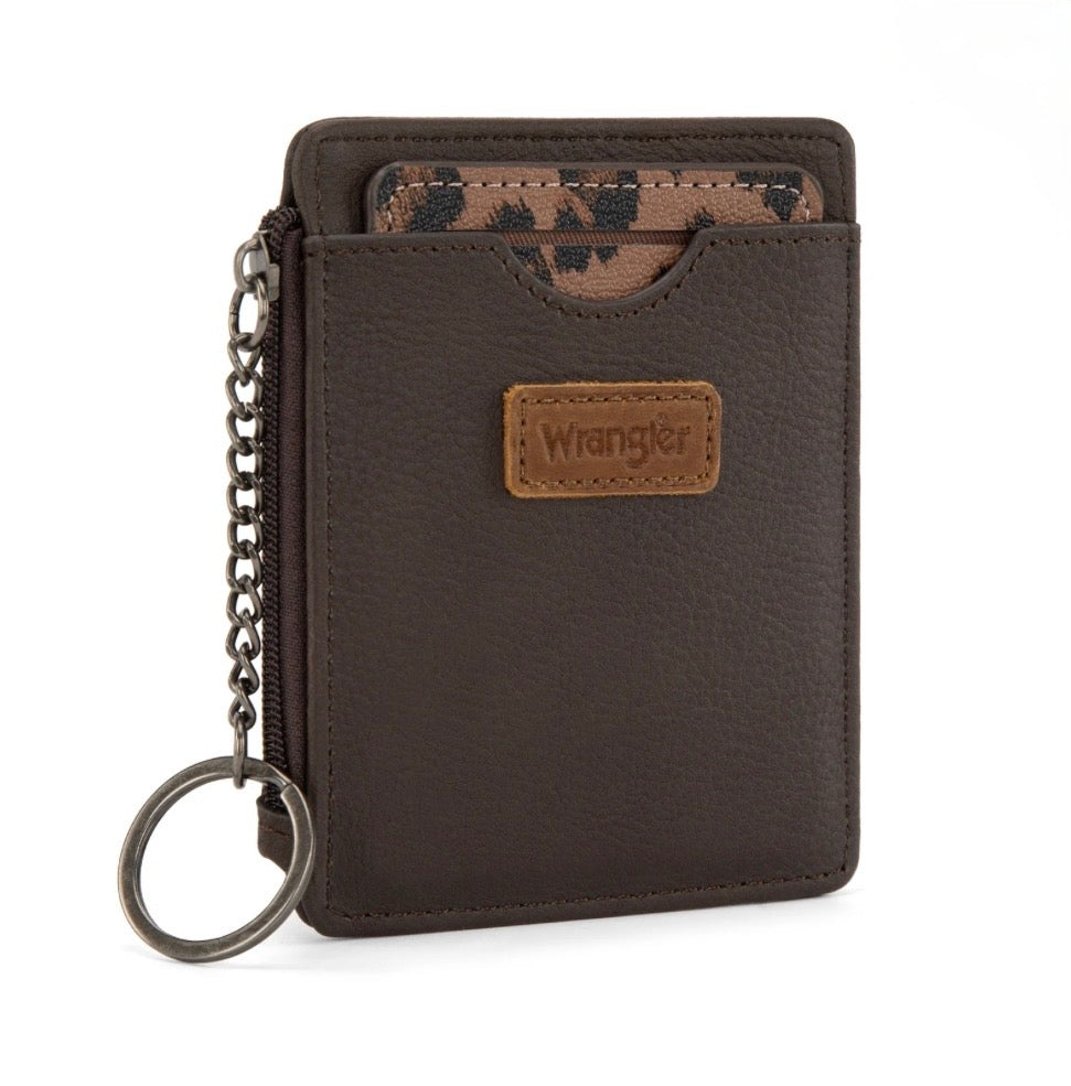 Wrangler Small Card Case Wallet Key Chain/Detachable Card Holder