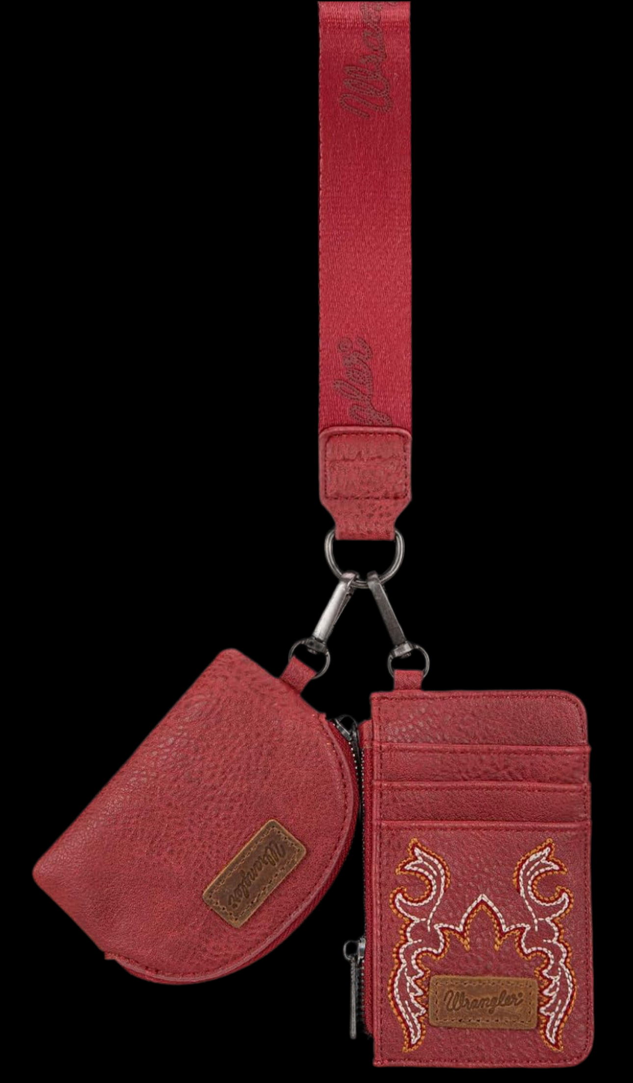 Wrangler Boot Scroll Pouch Wristlet-Red