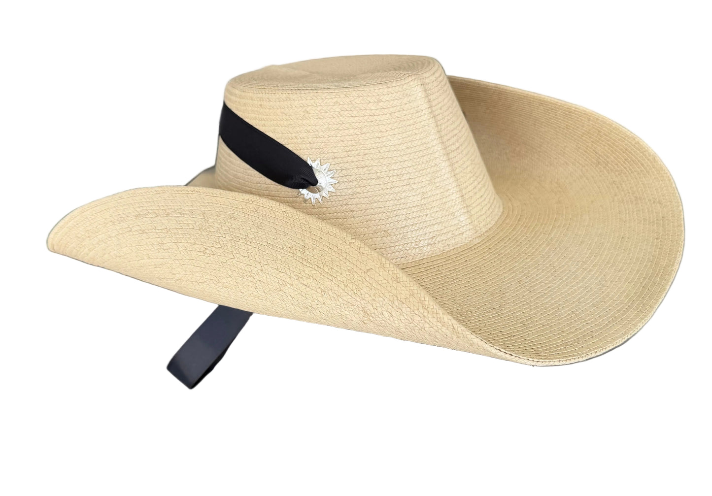Sombrero Calentano 40 Vueltas de Astilla Hecho a Mano con Ojllos Estrellas y Campanas de Plata Fina-Unisex Urban Vaqueros Exclusive Edition