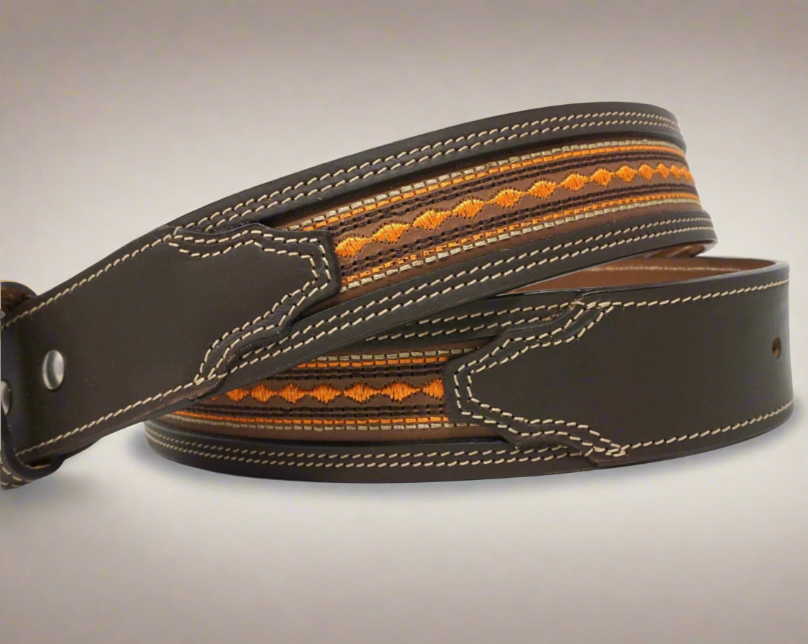 Men’s Mason Two Tone Belt-Brown