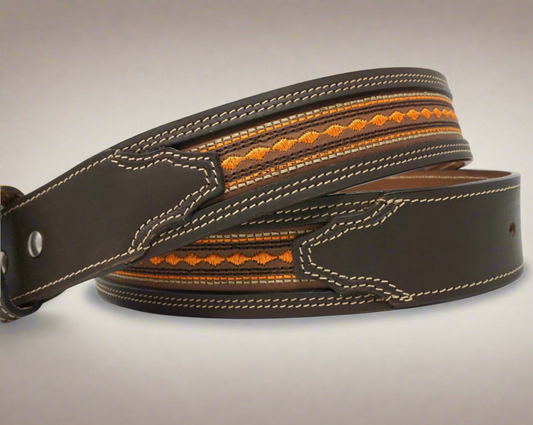 Men’s Mason Two Tone Belt-Brown