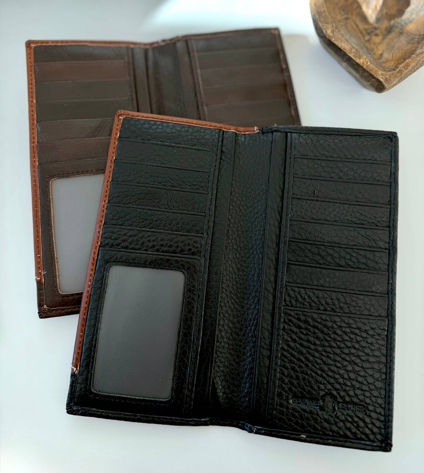 Genuine Tooled Leather Bi-Fold Wallet| Longhorn