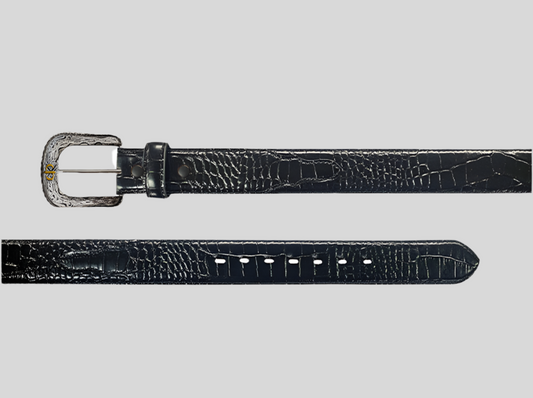 Men’s Stetson Black Crocodile Texture Belt