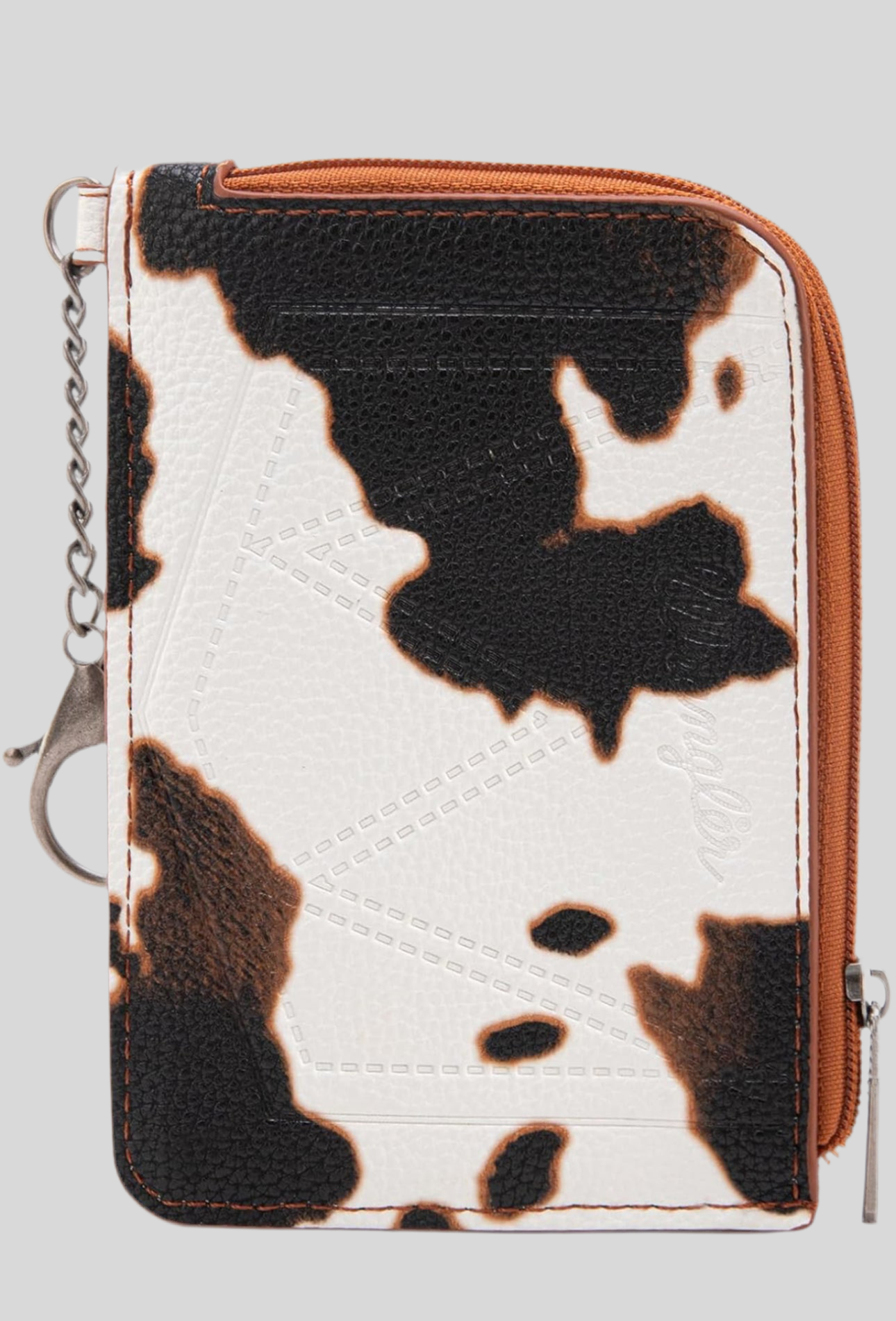 Wrangler Cow Print Credit Card Holder/Keychain Wallet
