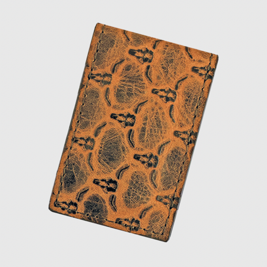 ROPER MEN'S STEER HEADS EMBOSS  Magnetic Money Clip