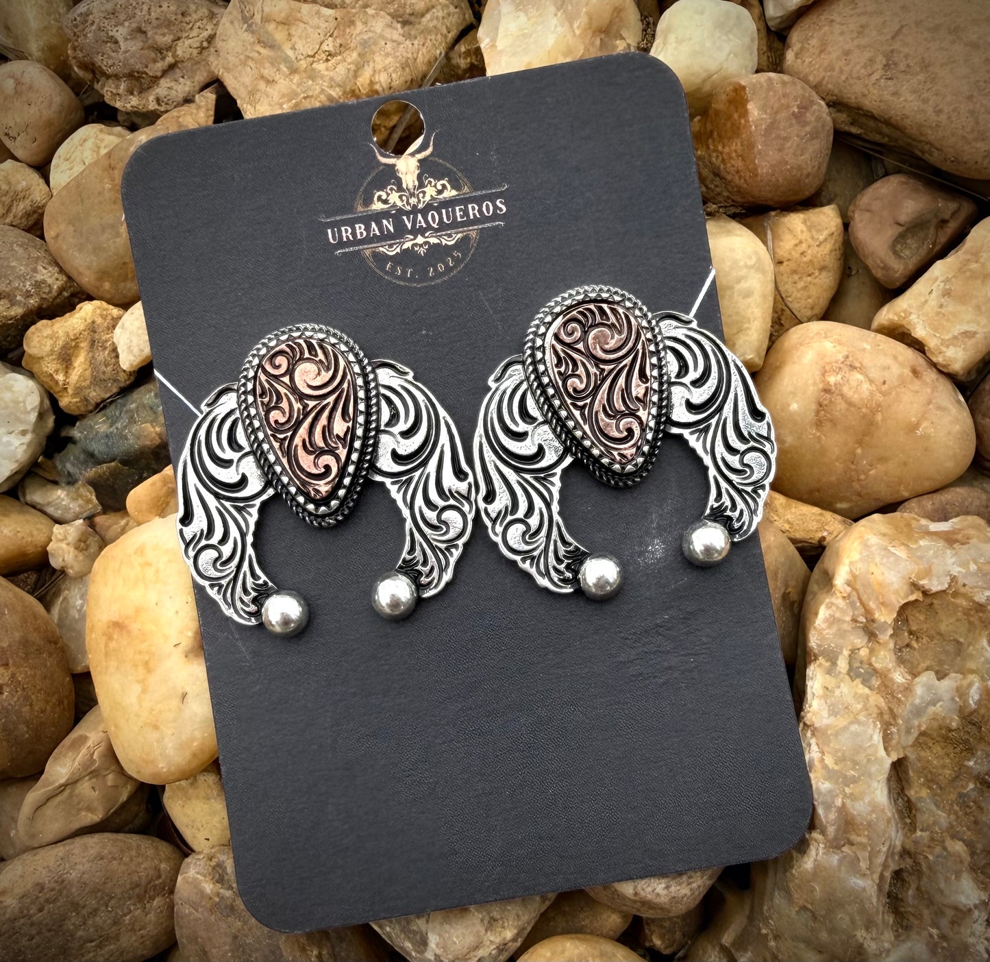 Western Squash Blossom
Concho Earrings