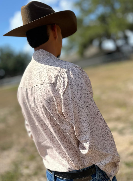 Men’s Western Pearl Snap-Caballero Beige