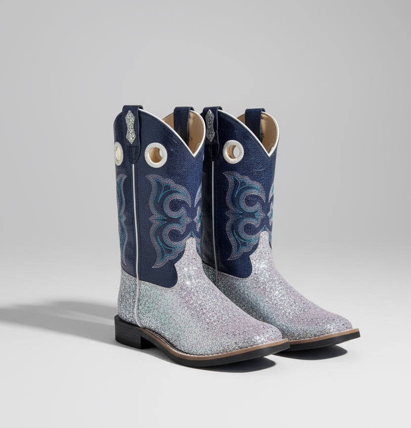 Old West Sparkling Purple Girls Boots