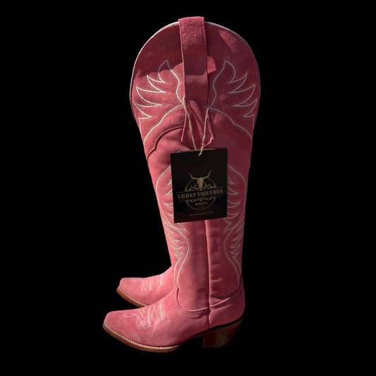 Women’s Valentina Rosa Knee High Suade Snip Toe Boots