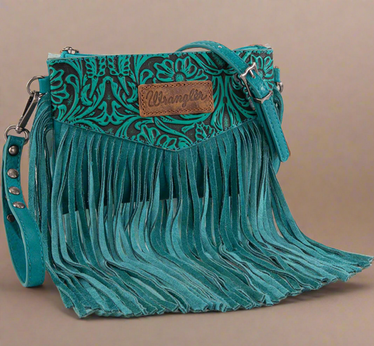 Wrangler Crossbody Wristlet Fringe Bag