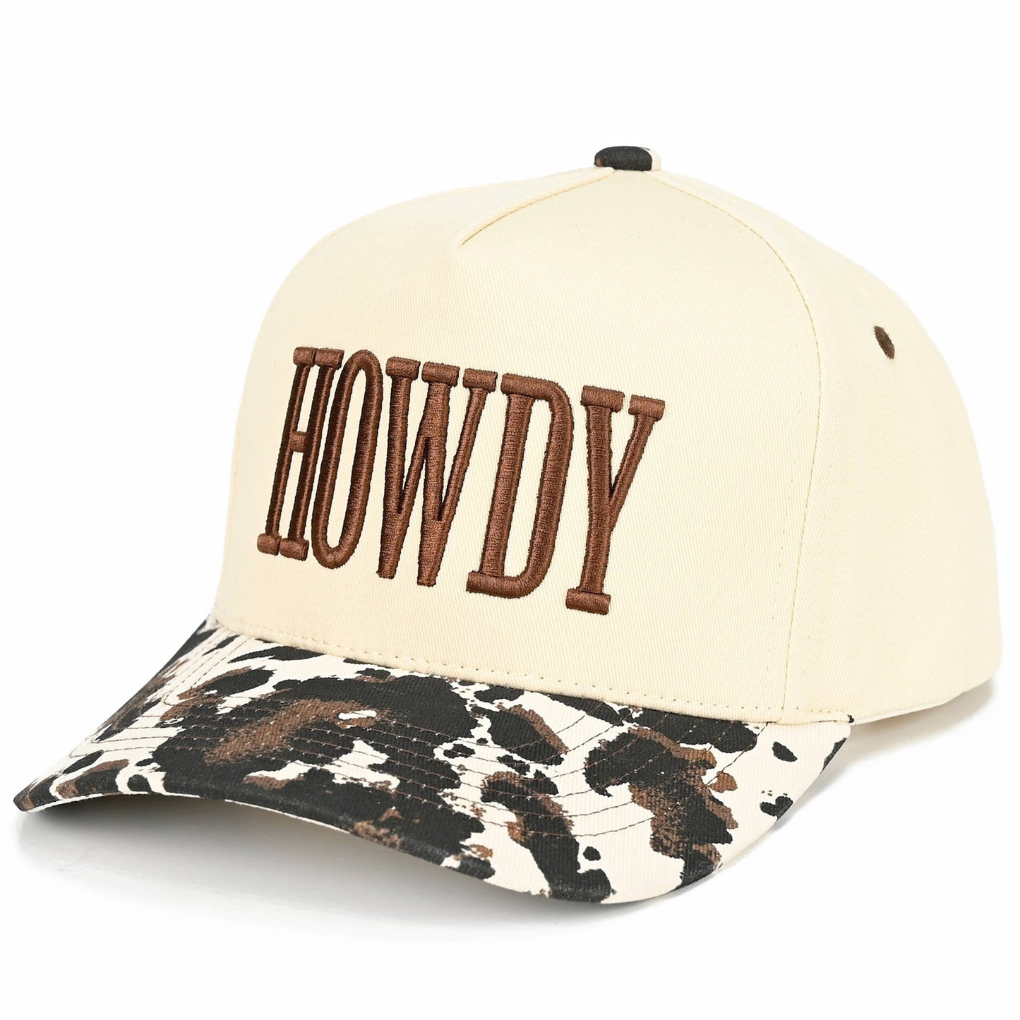 HOWDY Cow Print Trucker Hat