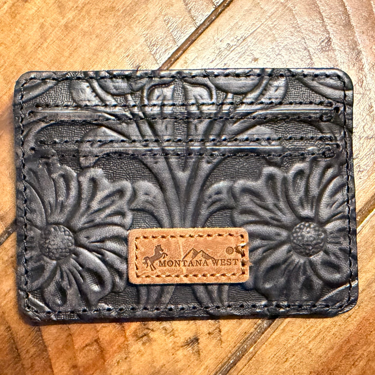 Tooled Floral Cardholder
