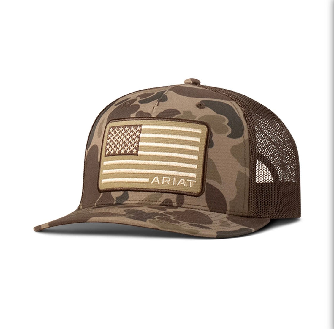 ARIAT CAMO AMERICAN FLAG BROWN