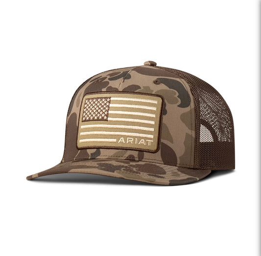 ARIAT CAMO AMERICAN FLAG BROWN