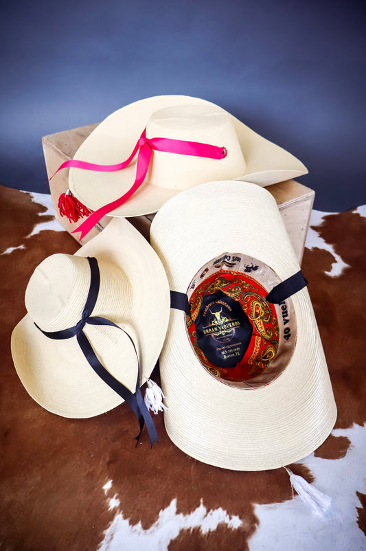 Sombrero Calentano 40 Vueltas de Astilla Hecho a Mano-Unisex Urban Vaqueros Exclusive Edition