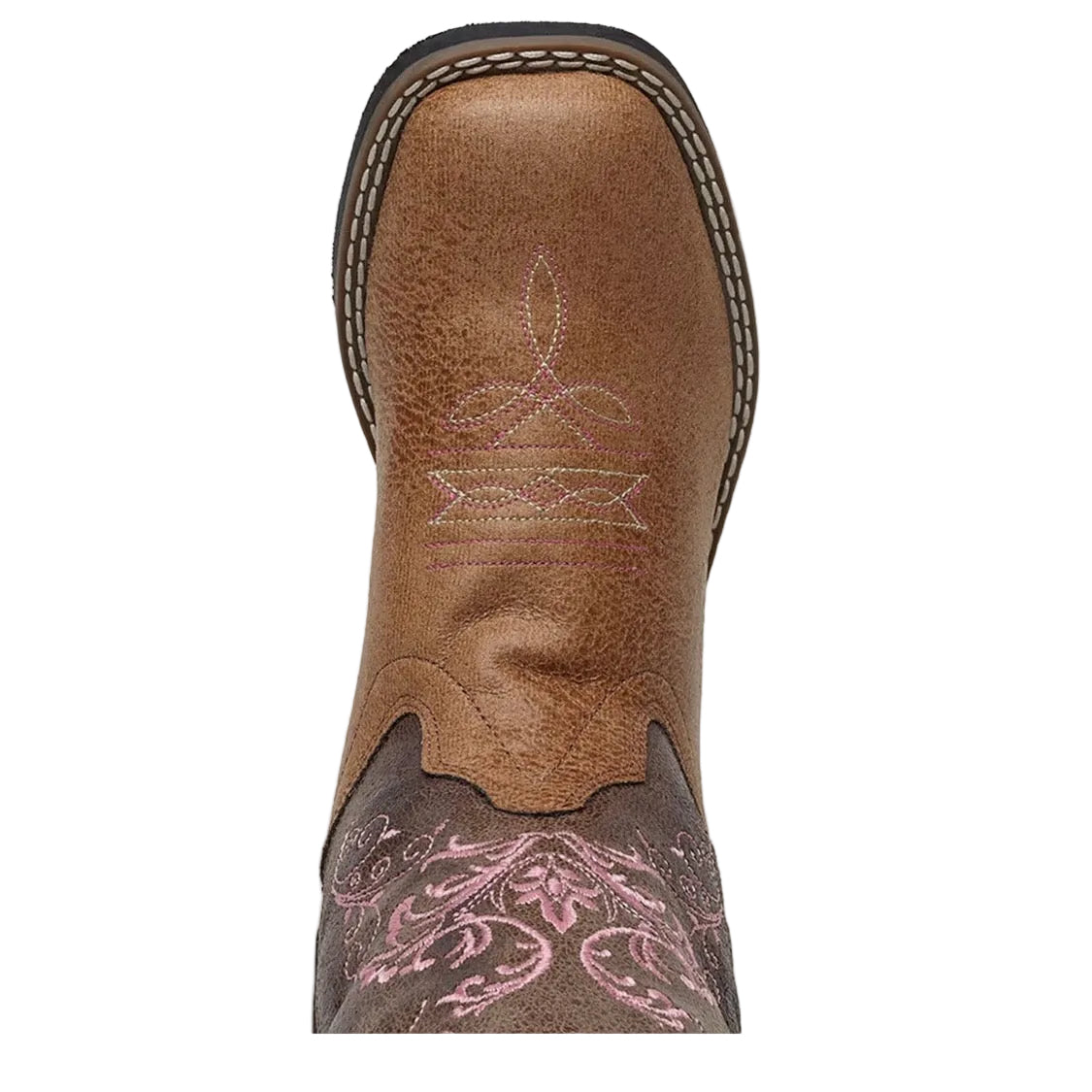 OLD WEST LITTLE GIRLS' CRACKLE WESTERN BOOTS - BROAD SQUARE TOE