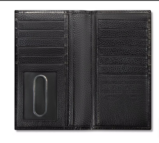 ARIAT BLACK & WHITE CHECKERBOARD CARDS RODEO WALLET