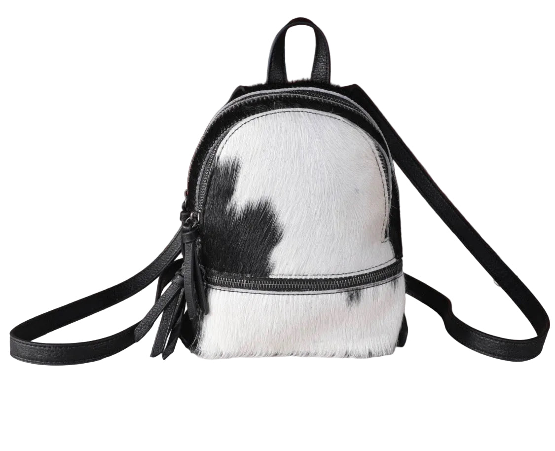 Hair-On Cowhide Mini Backpack