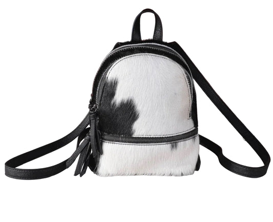 Hair-On Cowhide Mini Backpack