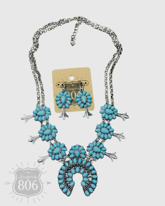 Stone Squash Blossom
Necklace Set