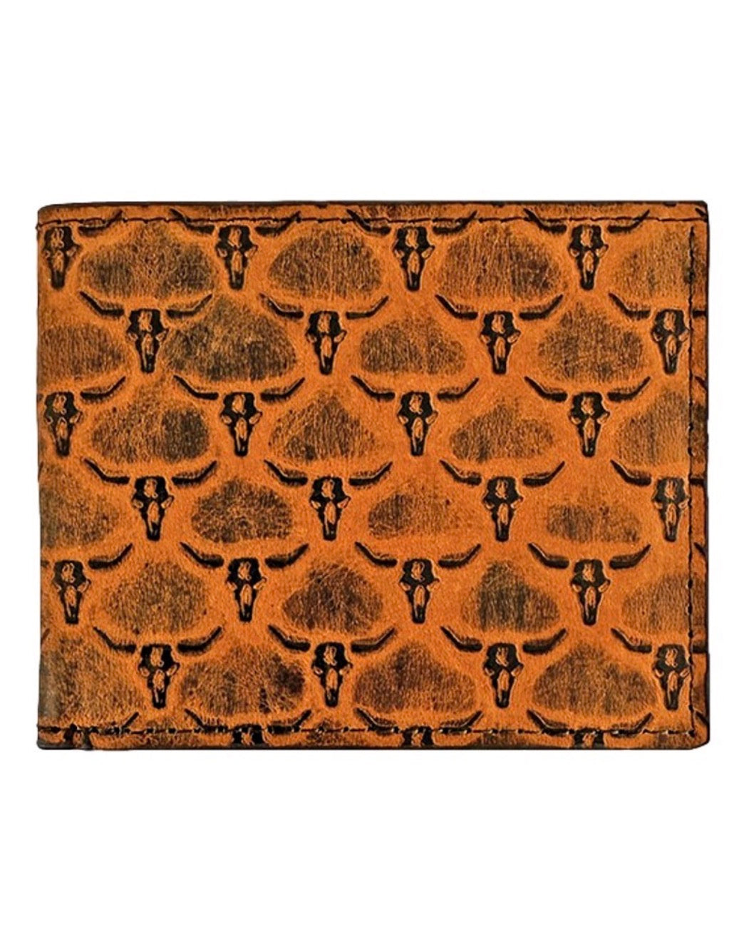 ROPER MEN'S STEER HEADS EMBOSS BIFOLD WALLET