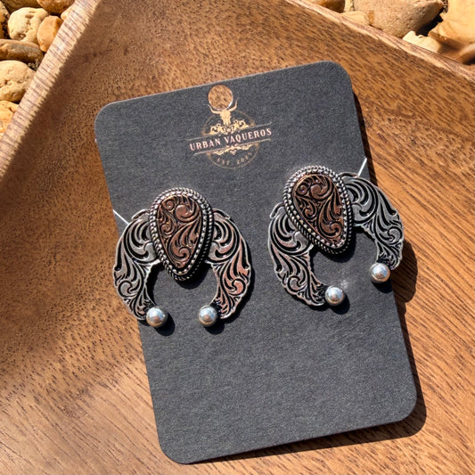 Western Squash Blossom
Concho Earrings