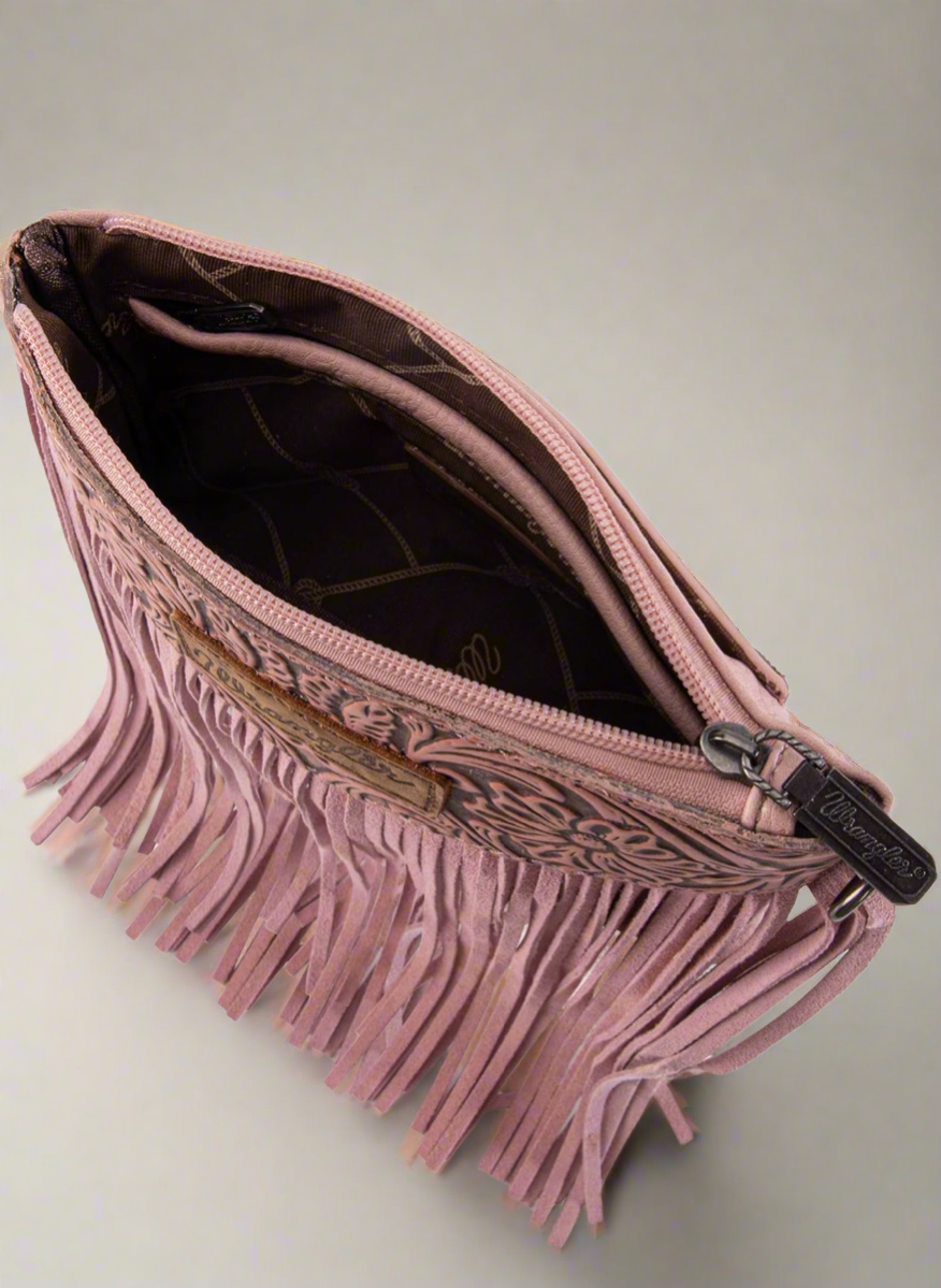 Wrangler Crossbody Wristlet Fringe Bag