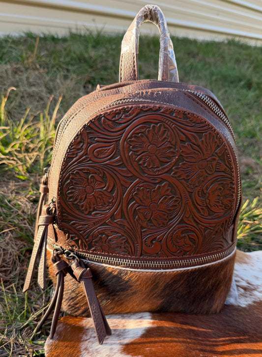 Hair-On Cowhide Mini Backpack