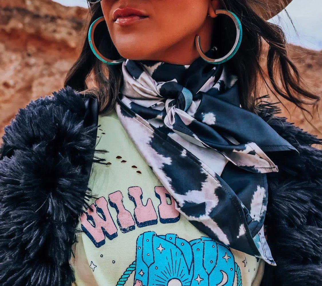 Wild rags Scarf-Cowprint