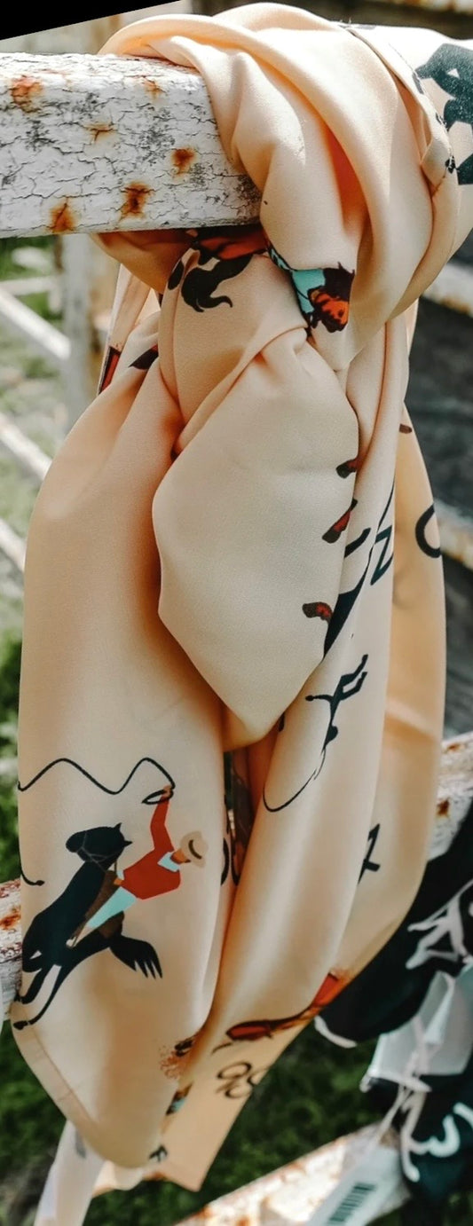 Wild Rags Scarf-Vintage Cowboy