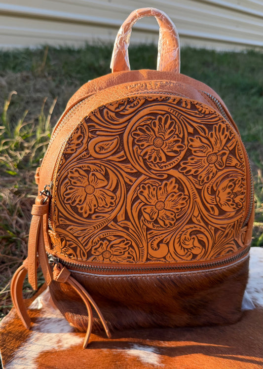 Hair-On Cowhide Mini Backpack