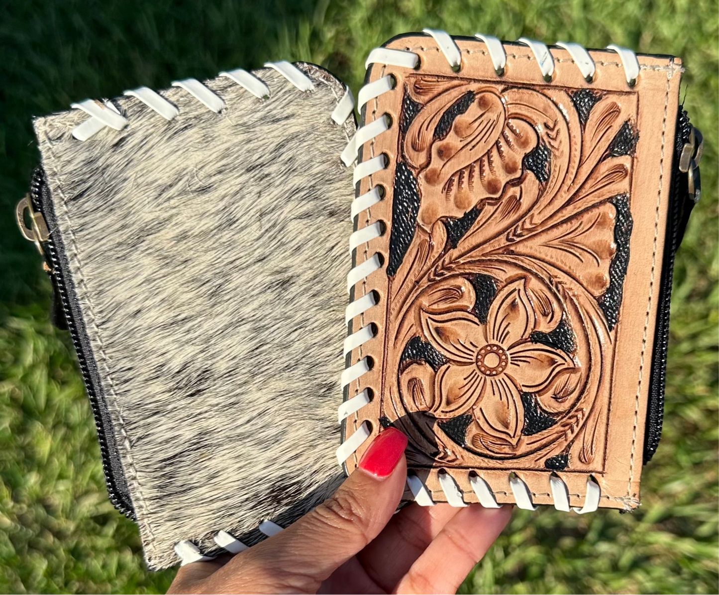 Western Tooled Coin Wallet