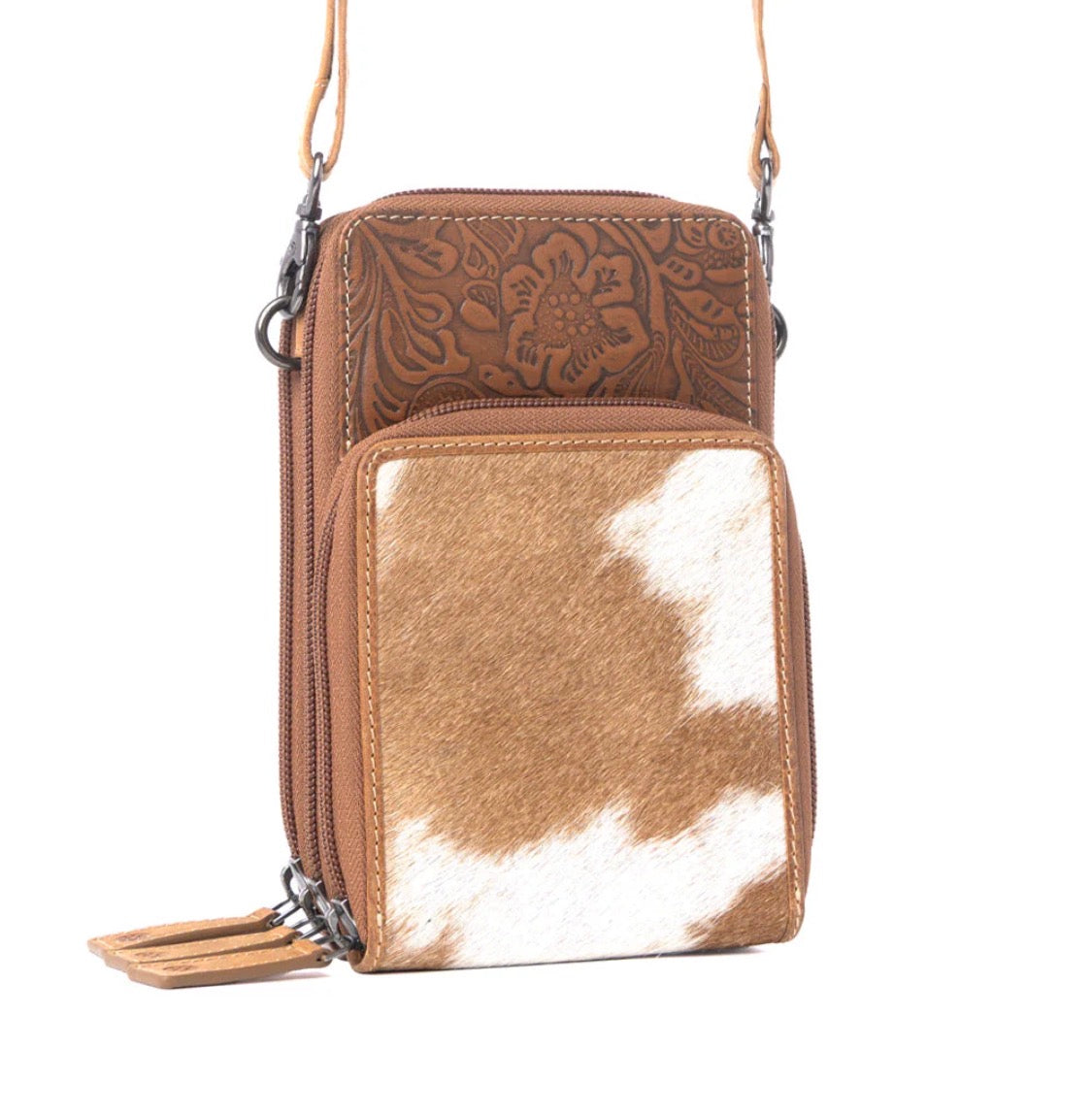 Rustler Ridge Embossed Leather Hairon Sling Bag