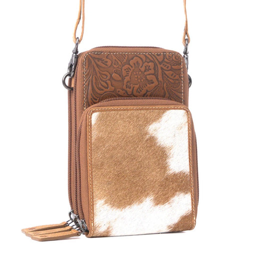 Rustler Ridge Embossed Leather Hairon Sling Bag